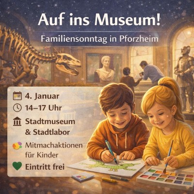 Familiensonntag lädt zu Mitmachaktionen im Pforzheimer Museum ein